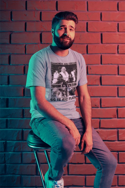 Load image into Gallery viewer, Ric Flair Diamonds Are Forever Mens Gray T-shirt Sports Mem, Cards &amp; Fan Shop > Fan Apparel &amp; Souvenirs > Wrestling by EWS | Extreme Wrestling Shirts
