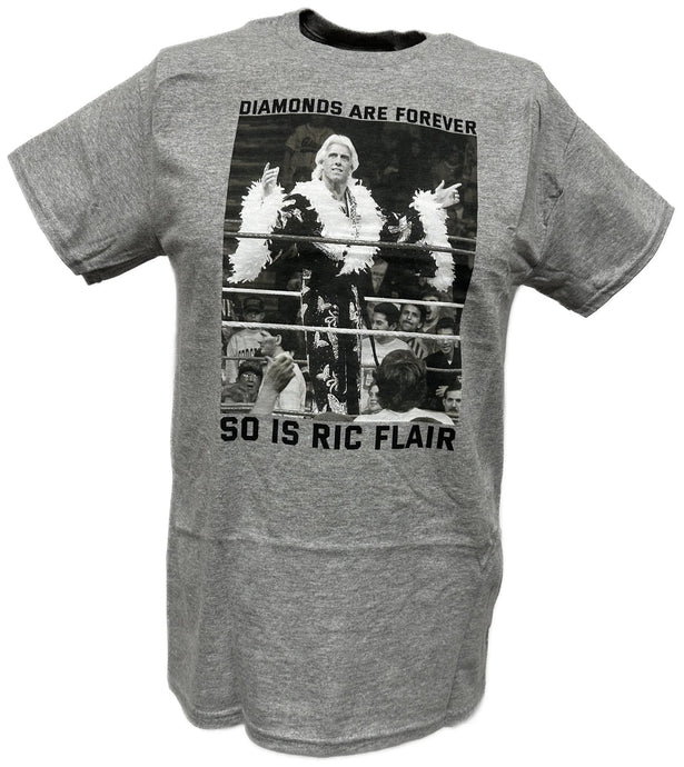 Ric Flair Diamonds Are Forever WWE Mens Gray T-shirt Sports Mem, Cards & Fan Shop > Fan Apparel & Souvenirs > Wrestling by EWS | Extreme Wrestling Shirts