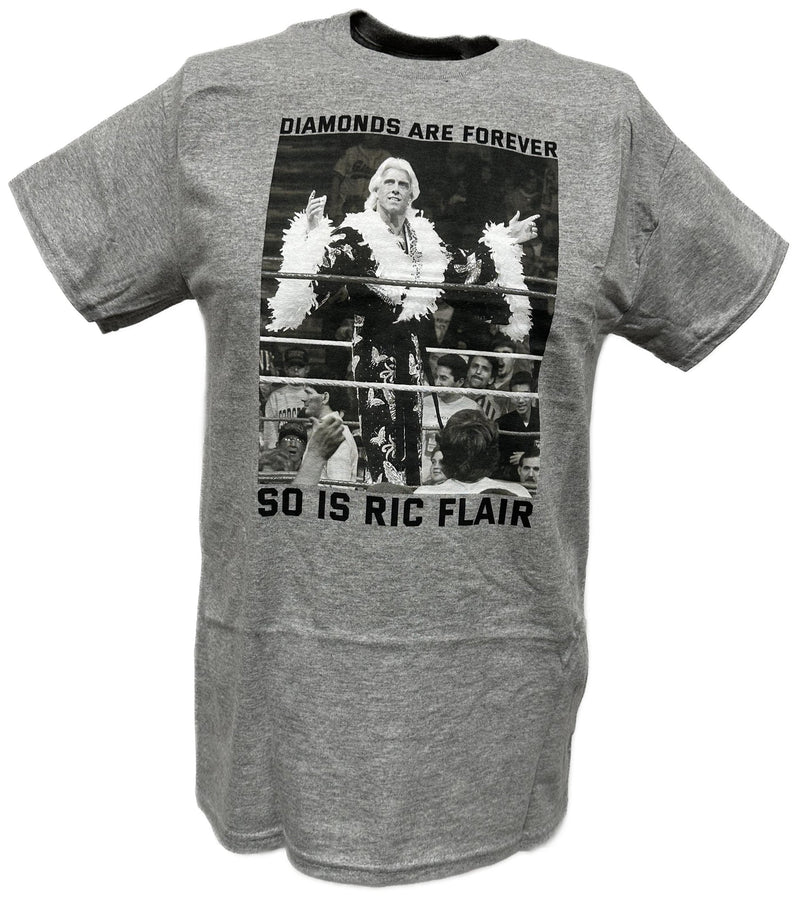 Load image into Gallery viewer, Ric Flair Diamonds Are Forever WWE Mens Gray T-shirt Sports Mem, Cards &amp; Fan Shop &gt; Fan Apparel &amp; Souvenirs &gt; Wrestling by EWS | Extreme Wrestling Shirts
