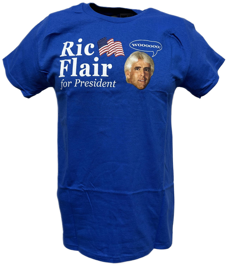 Load image into Gallery viewer, Ric Flair For President Mens Blue T-shirt Sports Mem, Cards &amp; Fan Shop &gt; Fan Apparel &amp; Souvenirs &gt; Wrestling by EWS | Extreme Wrestling Shirts
