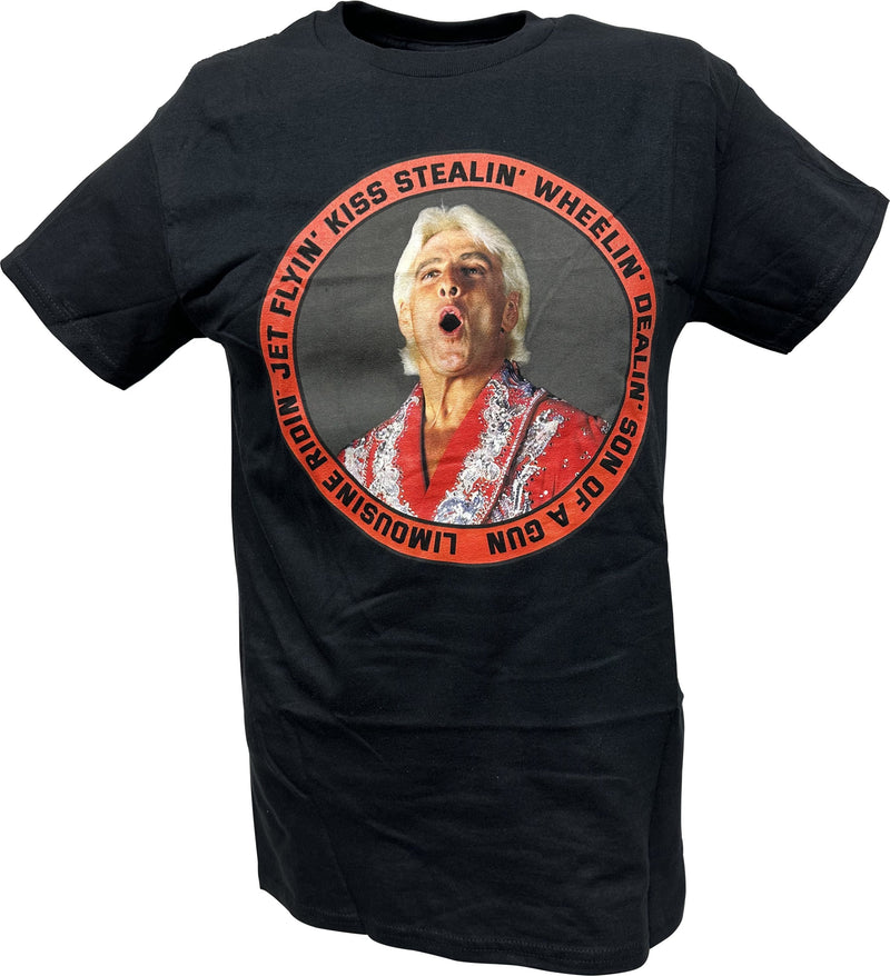 Load image into Gallery viewer, Ric Flair Limousine Ridin Jet Flyin WWE Mens Black T-shirt Sports Mem, Cards &amp; Fan Shop &gt; Fan Apparel &amp; Souvenirs &gt; Wrestling by Freeze | Extreme Wrestling Shirts
