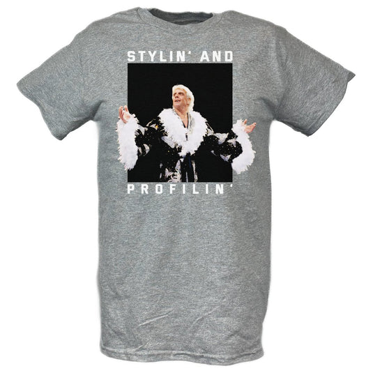 Ric Flair Stylin and Profilin Mens Grey T-shirt Sports Mem, Cards & Fan Shop > Fan Apparel & Souvenirs > Wrestling by EWS | Extreme Wrestling Shirts