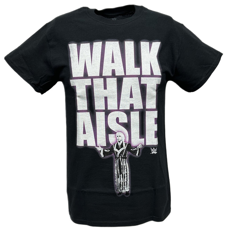 Load image into Gallery viewer, Ric Flair Walk That Aisle Woooo Mens Black T-shirt Sports Mem, Cards &amp; Fan Shop &gt; Fan Apparel &amp; Souvenirs &gt; Wrestling by EWS | Extreme Wrestling Shirts
