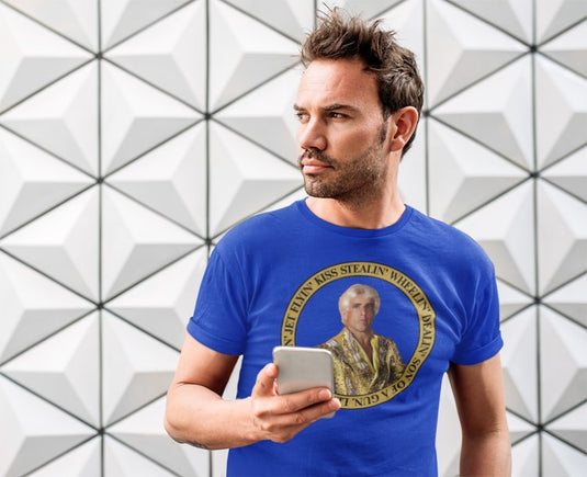 Ric Flair Wheelin Dealin Kiss Stealin Jet Flyin Mens Blue T-shirt Sports Mem, Cards & Fan Shop > Fan Apparel & Souvenirs > Wrestling by EWS | Extreme Wrestling Shirts