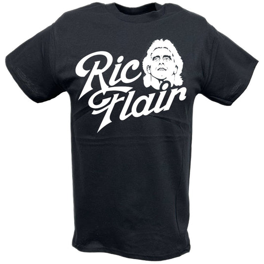 Ric Flair White Logo Headshot T-shirt by EWS | Extreme Wrestling Shirts