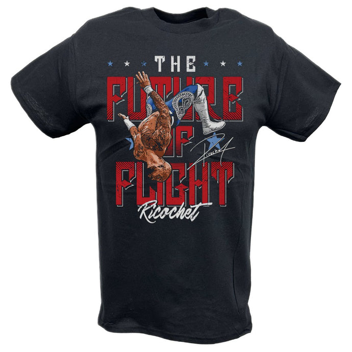 Ricochet Future of Flight Black T-shirt by EWS | Extreme Wrestling Shirts