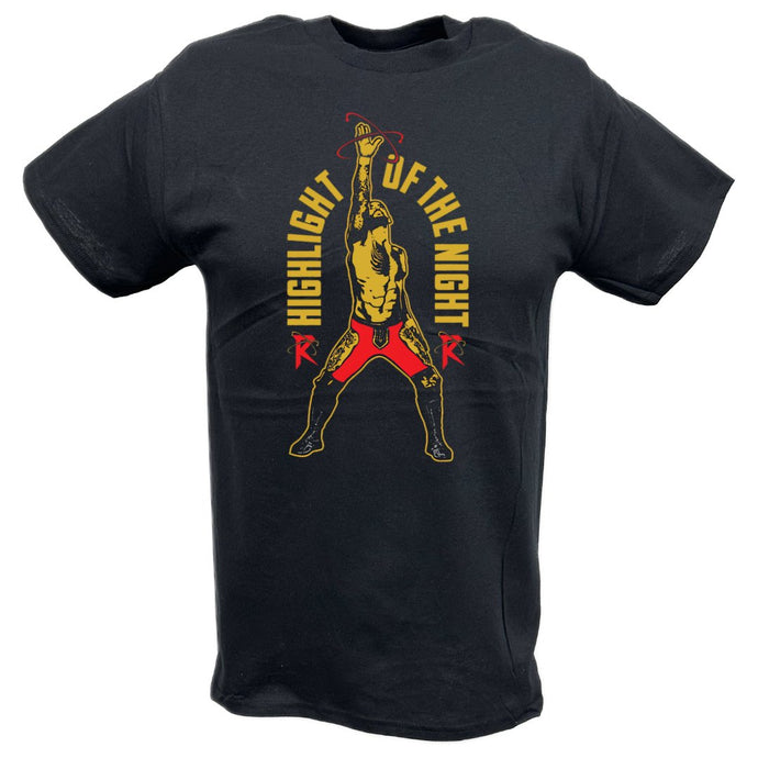 Ricochet Highlight of The Night BlackT-shirt by EWS | Extreme Wrestling Shirts