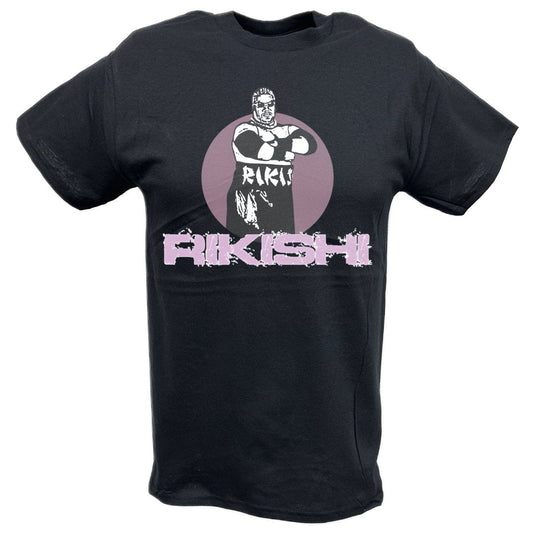 Rikishi Purple Pose BlackT-shirt by EWS | Extreme Wrestling Shirts