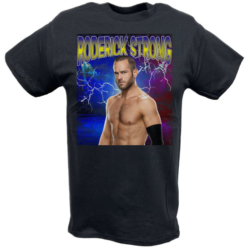 Load image into Gallery viewer, Roderick Strong Highlight Black T-shirt by EWS | Extreme Wrestling Shirts
