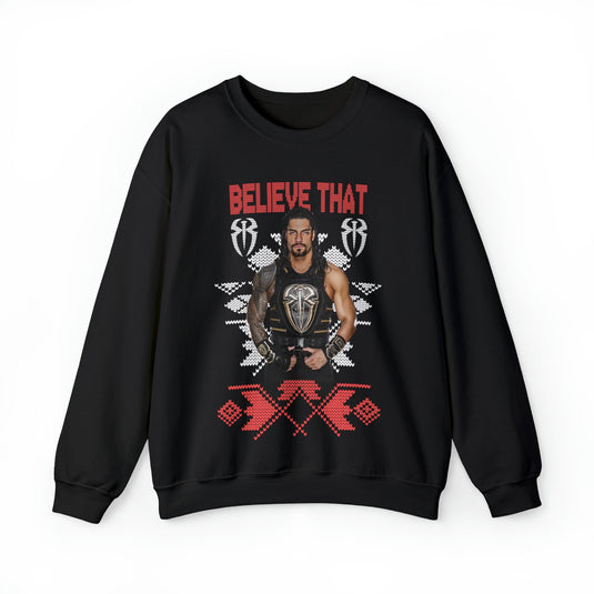 Roman Reigns Believe That WWE Ugly Christmas Mens Sweater Sweatshirt XXL Sports Mem, Cards & Fan Shop > Fan Apparel & Souvenirs > Wrestling by EWS | Extreme Wrestling Shirts