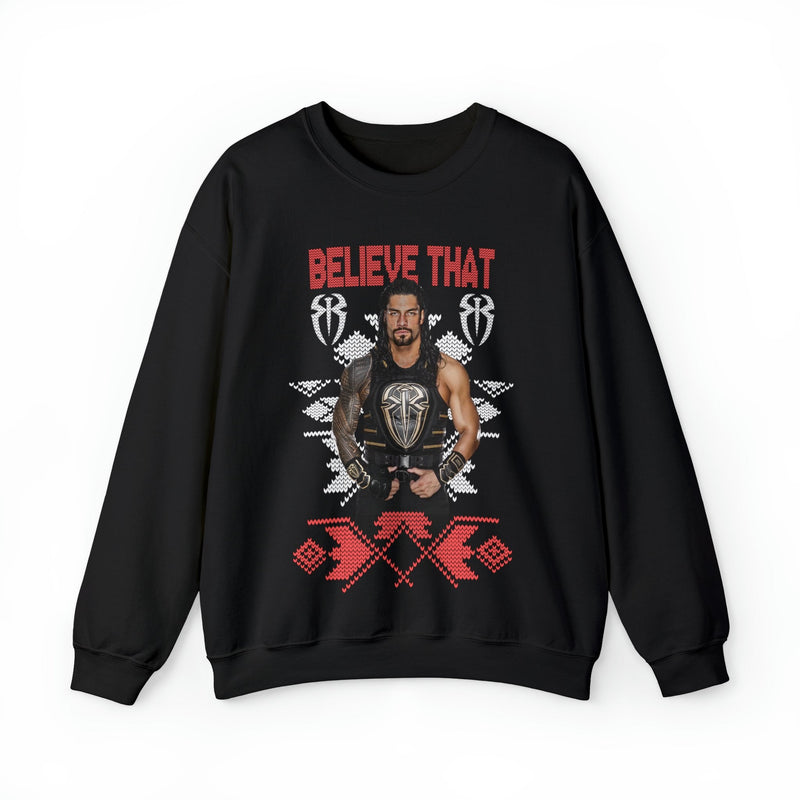 Load image into Gallery viewer, Roman Reigns Believe That WWE Ugly Christmas Mens Sweater Sweatshirt XXL Sports Mem, Cards &amp; Fan Shop &gt; Fan Apparel &amp; Souvenirs &gt; Wrestling by Extreme Wrestling Shirts | Extreme Wrestling Shirts
