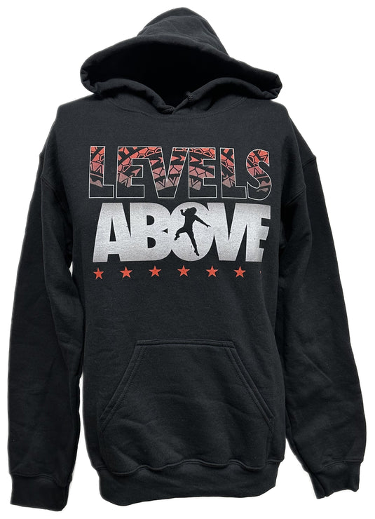 Roman Reigns Levels Above Black Pullover Hoody by EWS | Extreme Wrestling Shirts