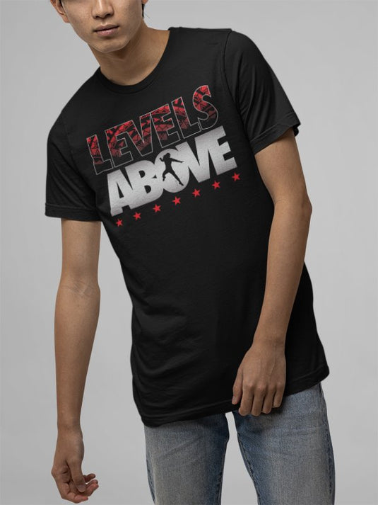 Roman Reigns Levels Above Black T-shirt by EWS | Extreme Wrestling Shirts