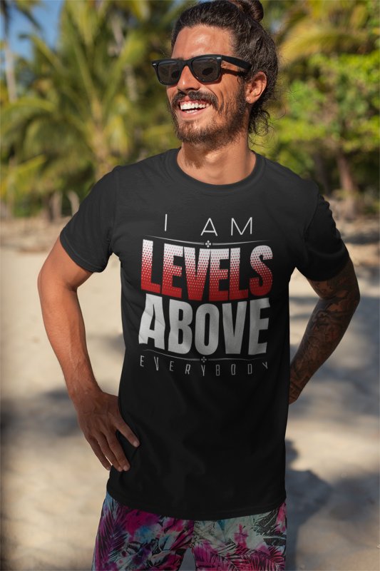 Load image into Gallery viewer, Roman Reigns Levels Above Everybody T-shirt by EWS | Extreme Wrestling Shirts
