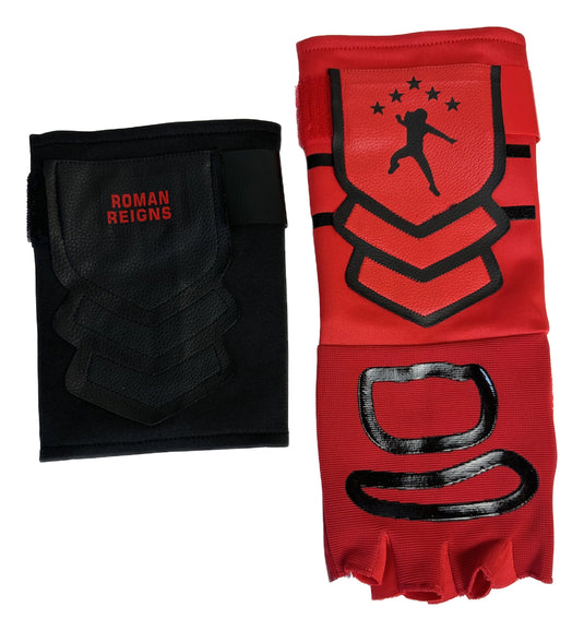 Roman Reigns Logo WWE Punch Glove Set Tribal Chief Red Apparel by EWS | Extreme Wrestling Shirts