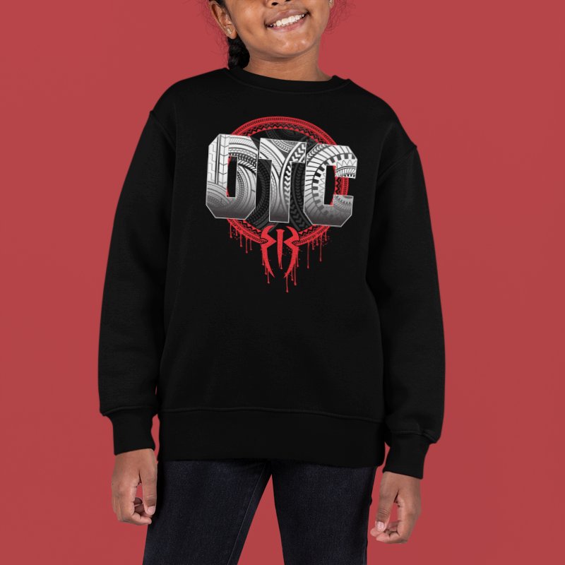 Load image into Gallery viewer, Roman Reigns Original Tribal Chief OTC Kids Youth Black Sweatshirt by EWS | Extreme Wrestling Shirts
