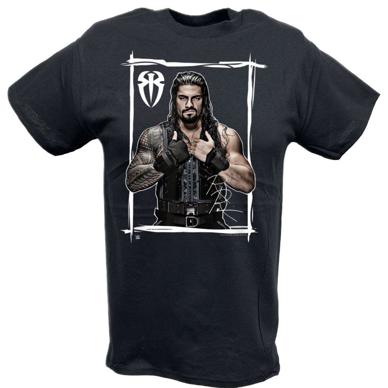 Load image into Gallery viewer, Roman Reigns Shield Vest Pose T-shirt by EWS | Extreme Wrestling Shirts
