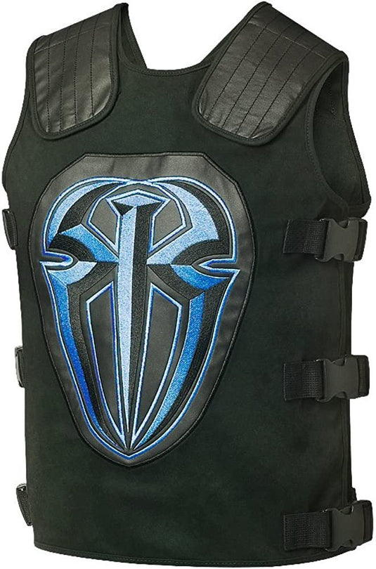 Roman Reigns Shield Walkout Replica Vest Blue by EWS | Extreme Wrestling Shirts