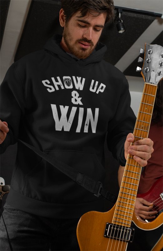 Roman Reigns Show Up and Win Black Pullover Hoody Sweatshirt by EWS | Extreme Wrestling Shirts