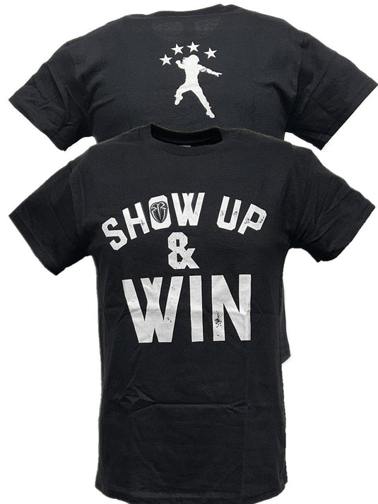 Roman Reigns Show Up and Win Mens Black T-shirt by WWE | Extreme Wrestling Shirts