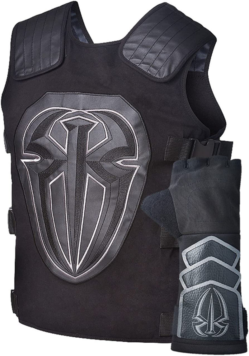 Load image into Gallery viewer, Roman Reigns Tactical Replica Vest Superman Punch Glove Costume-Onyx Black Grey Sports Mem, Cards &amp; Fan Shop &gt; Fan Apparel &amp; Souvenirs &gt; Wrestling by WWE Authentic | Extreme Wrestling Shirts
