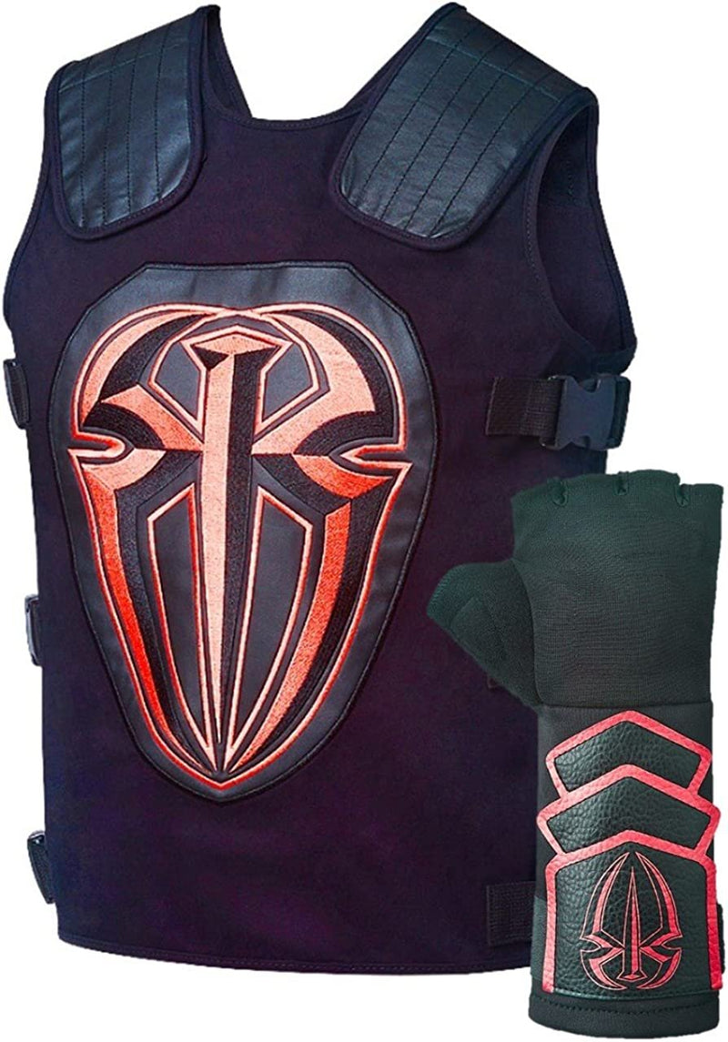 Load image into Gallery viewer, Roman Reigns Tactical Replica Vest Superman Punch Glove Costume-Onyx Black Red Sports Mem, Cards &amp; Fan Shop &gt; Fan Apparel &amp; Souvenirs &gt; Wrestling by WWE Authentic | Extreme Wrestling Shirts
