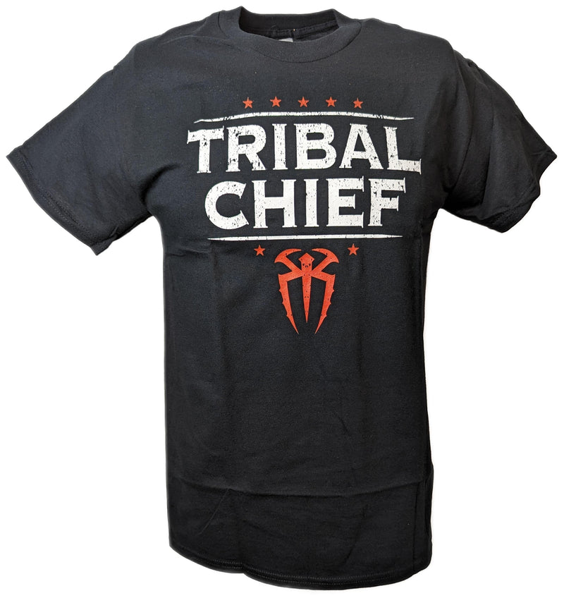 Load image into Gallery viewer, Roman Reigns Tribal Chief Black T-shirt by EWS | Extreme Wrestling Shirts
