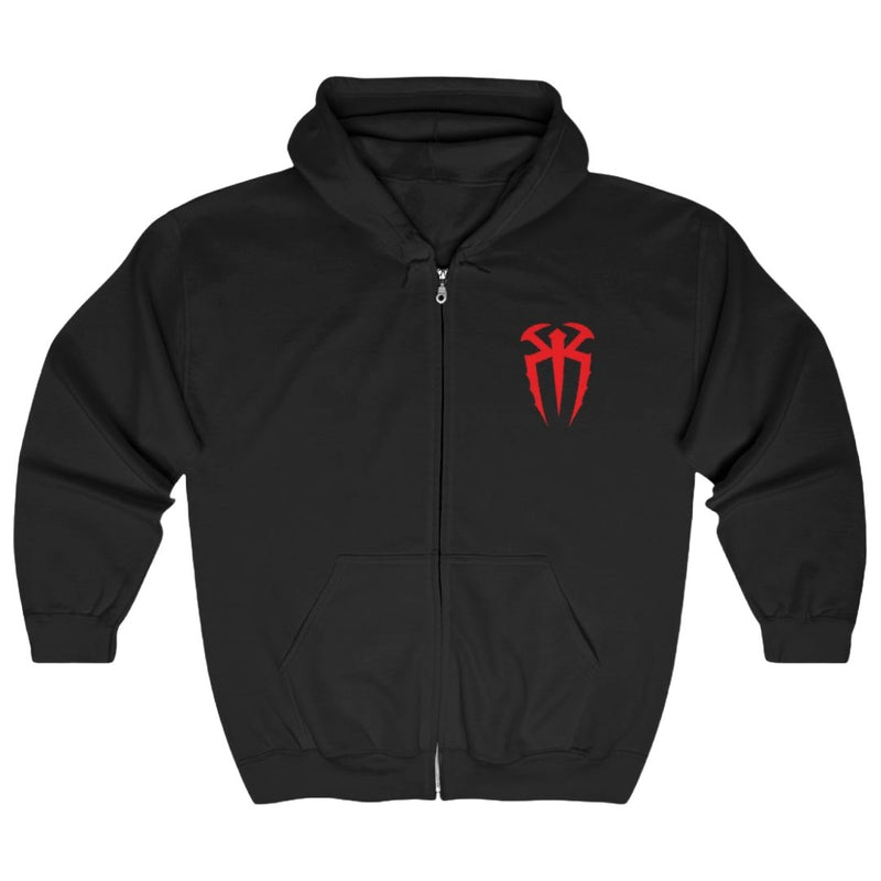 Load image into Gallery viewer, Roman Reigns Undisputed Tribal Chief Black Zipper Hoody by EWS | Extreme Wrestling Shirts
