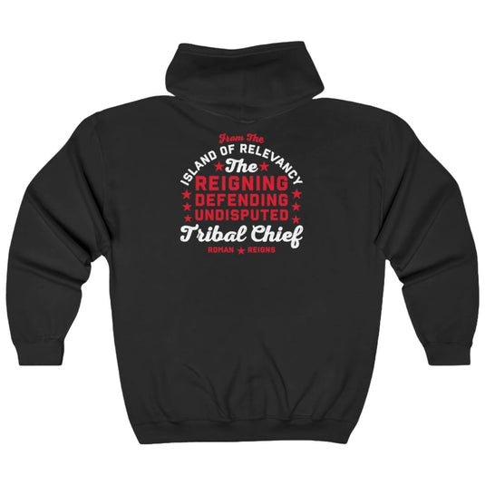 Roman Reigns Undisputed Tribal Chief Black Zipper Hoody by EWS | Extreme Wrestling Shirts