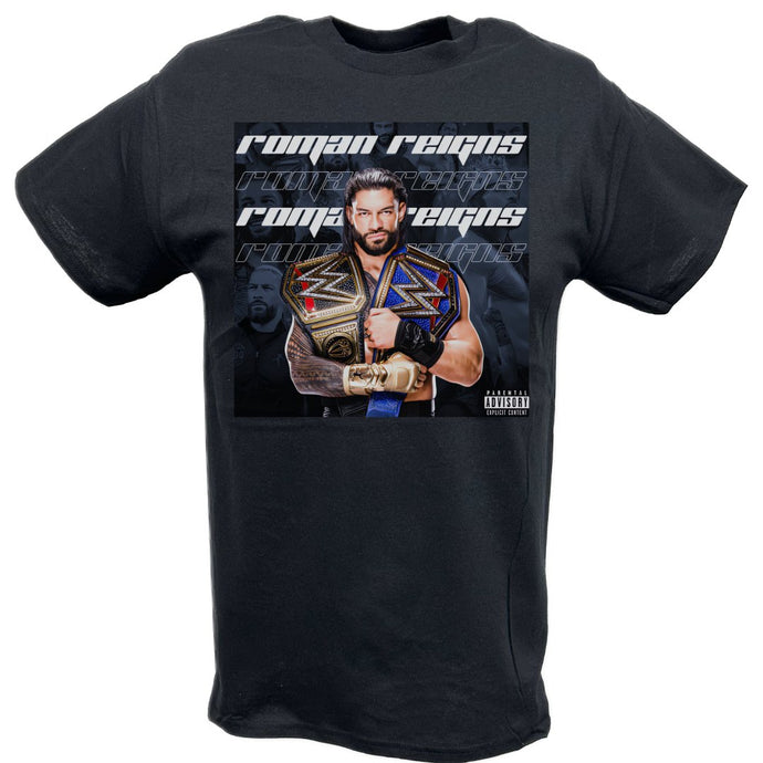 Roman Reigns WWE Belts Repeat T-shirt by EWS | Extreme Wrestling Shirts