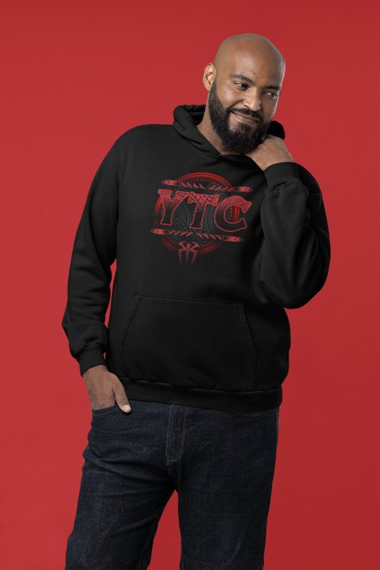 Load image into Gallery viewer, Roman Reigns YTC Your Tribal Chief Bloodline Black Hoody Sweatshirt by EWS | Extreme Wrestling Shirts
