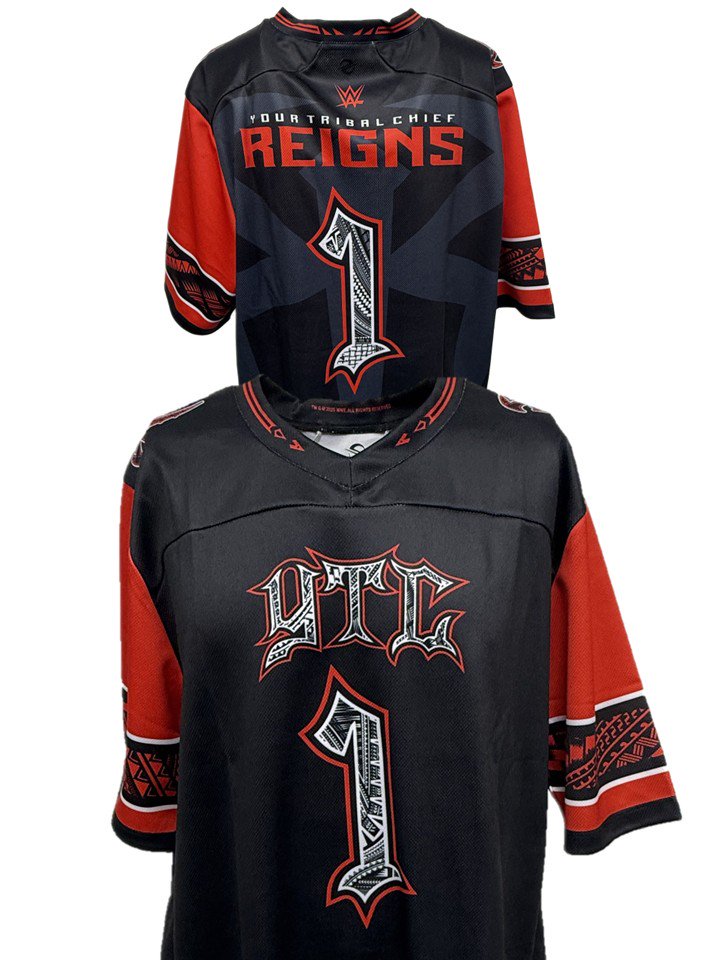 Load image into Gallery viewer, Roman Reigns YTC Your Tribal Chief Jersey Shirt by EWS | Extreme Wrestling Shirts
