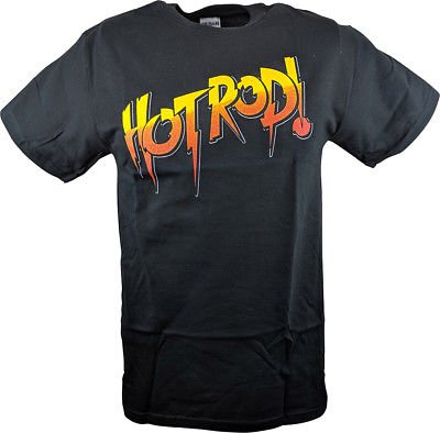 Rowdy Roddy Piper Hot Rod Mens Black T-shirt Sports Mem, Cards & Fan Shop > Fan Apparel & Souvenirs > Wrestling by Hybrid Tees | Extreme Wrestling Shirts