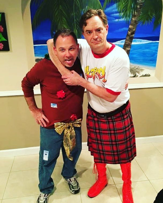 Rowdy Roddy Piper Hot Rod White Mens Ringer T-shirt by EWS | Extreme Wrestling Shirts