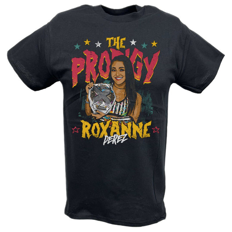 Load image into Gallery viewer, Roxanne Perez The Prodigy Black T-shirt by EWS | Extreme Wrestling Shirts
