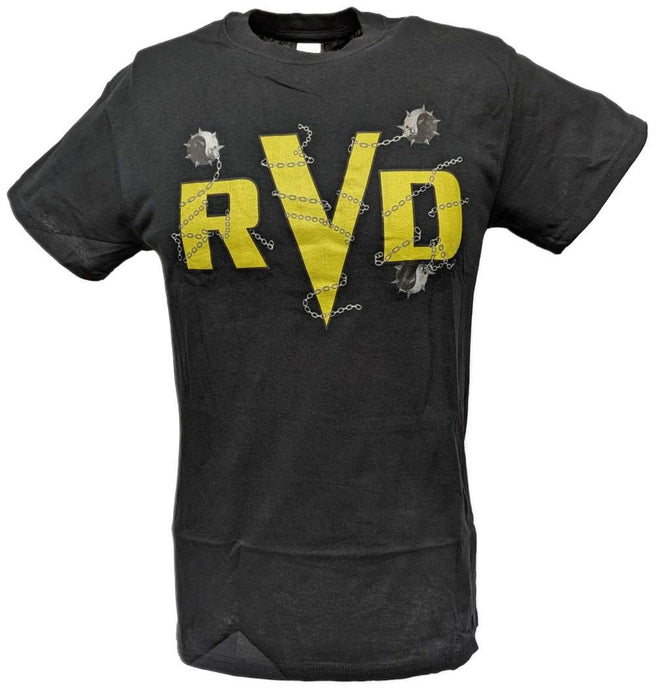 RVD Rob Van Dam Ball and Chain Dragon Mens Black WWF T-shirt by WWE | Extreme Wrestling Shirts