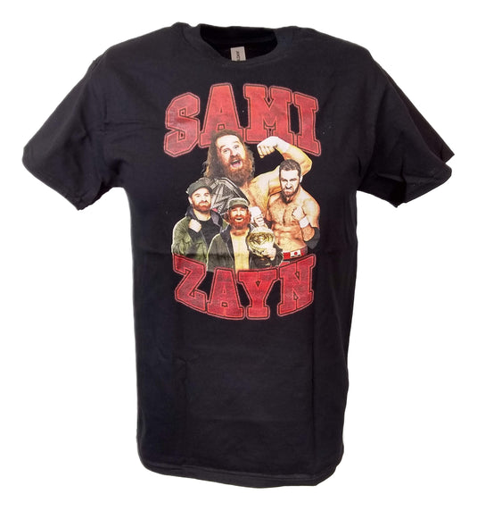 Sami Zayn Power Red Mens Black T-shirt by EWS | Extreme Wrestling Shirts