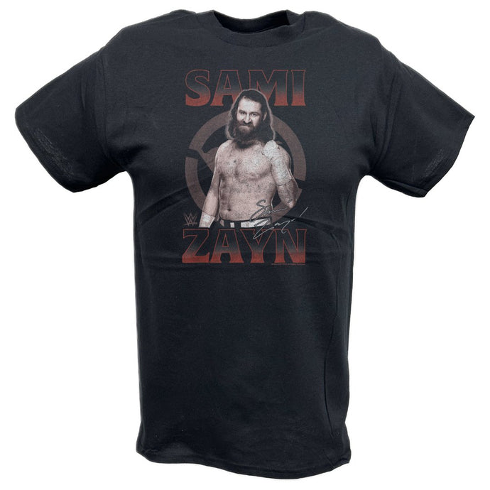 Sami Zayn Signature Black T-shirt by EWS | Extreme Wrestling Shirts