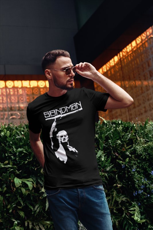 Load image into Gallery viewer, Sandman Parental Warning ECW Mens Black T-shirt Sports Mem, Cards &amp; Fan Shop > Fan Apparel &amp; Souvenirs > Wrestling by EWS | Extreme Wrestling Shirts
