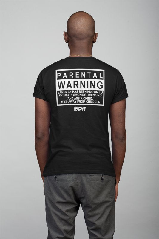 Load image into Gallery viewer, Sandman Parental Warning ECW Mens Black T-shirt Sports Mem, Cards &amp; Fan Shop > Fan Apparel &amp; Souvenirs > Wrestling by EWS | Extreme Wrestling Shirts
