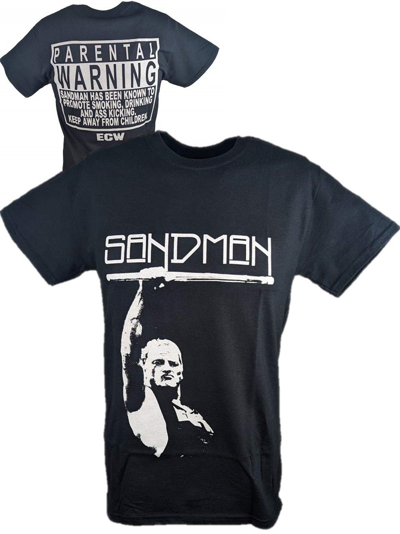 Load image into Gallery viewer, Sandman Parental Warning ECW Mens Black T-shirt Sports Mem, Cards &amp; Fan Shop &gt; Fan Apparel &amp; Souvenirs &gt; Wrestling by Hybrid Tees | Extreme Wrestling Shirts
