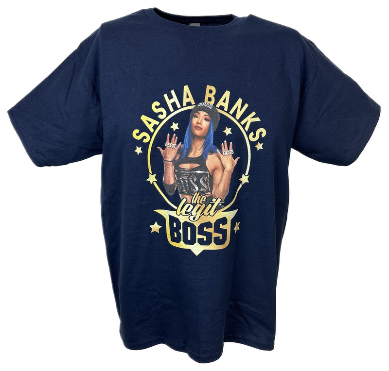 Load image into Gallery viewer, Sasha Banks The Legit Boss Blue Kids T-shirt by WWE | Extreme Wrestling Shirts
