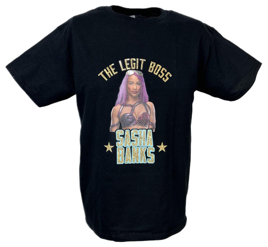Sasha Banks The Legit Boss Kids Black T-shirt by WWE | Extreme Wrestling Shirts