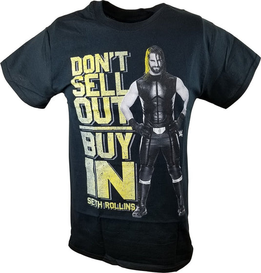 Seth Rollins Don't Buy In Sell Out WWE Mens Black T-shirt Sports Mem, Cards & Fan Shop > Fan Apparel & Souvenirs > Wrestling by Freeze | Extreme Wrestling Shirts