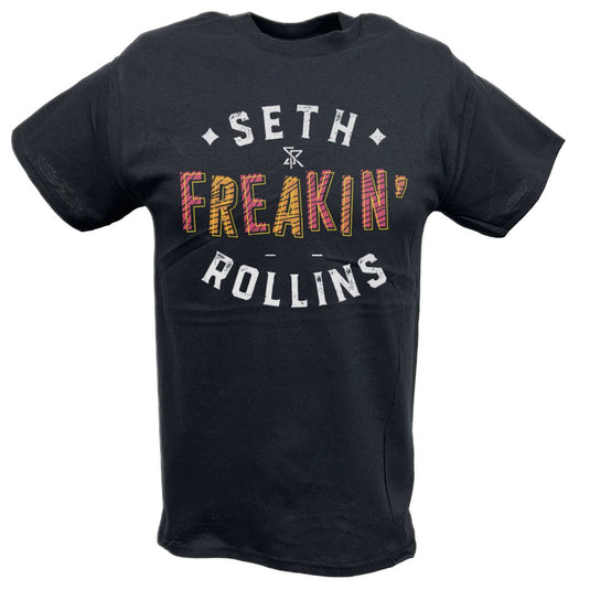 Seth Rollins Freakin Logo Black T-shirt by EWS | Extreme Wrestling Shirts