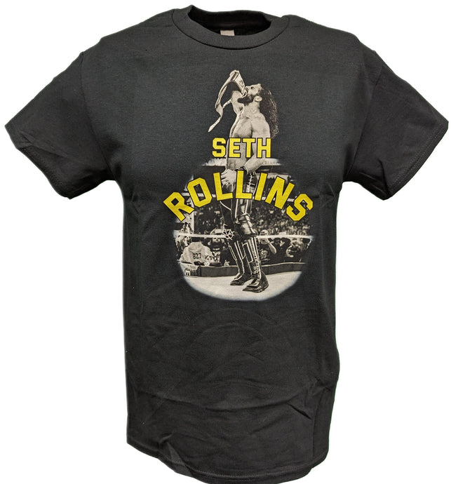 Seth Rollins In Ring Mens Black T-shirt Sports Mem, Cards & Fan Shop > Fan Apparel & Souvenirs > Wrestling by EWS | Extreme Wrestling Shirts