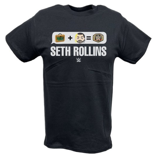Seth Rollins Money In The Bank Emoji Mens Black T-shirt Sports Mem, Cards & Fan Shop > Fan Apparel & Souvenirs > Wrestling by EWS | Extreme Wrestling Shirts