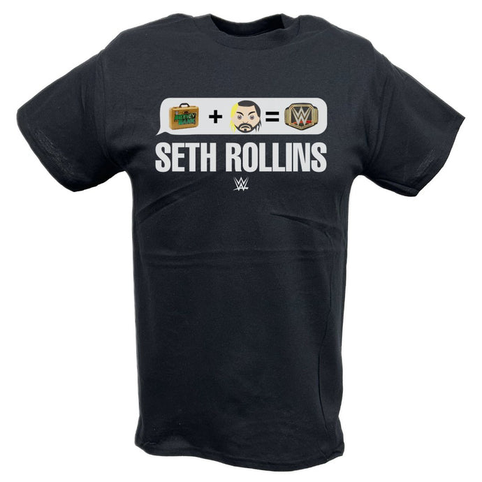 Seth Rollins Money In The Bank Emoji WWE Mens Black T-shirt Sports Mem, Cards & Fan Shop > Fan Apparel & Souvenirs > Wrestling by EWS | Extreme Wrestling Shirts