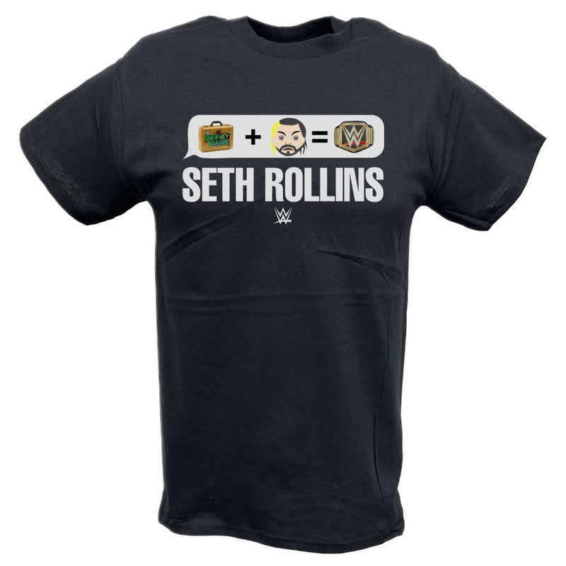 Load image into Gallery viewer, Seth Rollins Money In The Bank Emoji WWE Mens Black T-shirt Sports Mem, Cards &amp; Fan Shop &gt; Fan Apparel &amp; Souvenirs &gt; Wrestling by EWS | Extreme Wrestling Shirts
