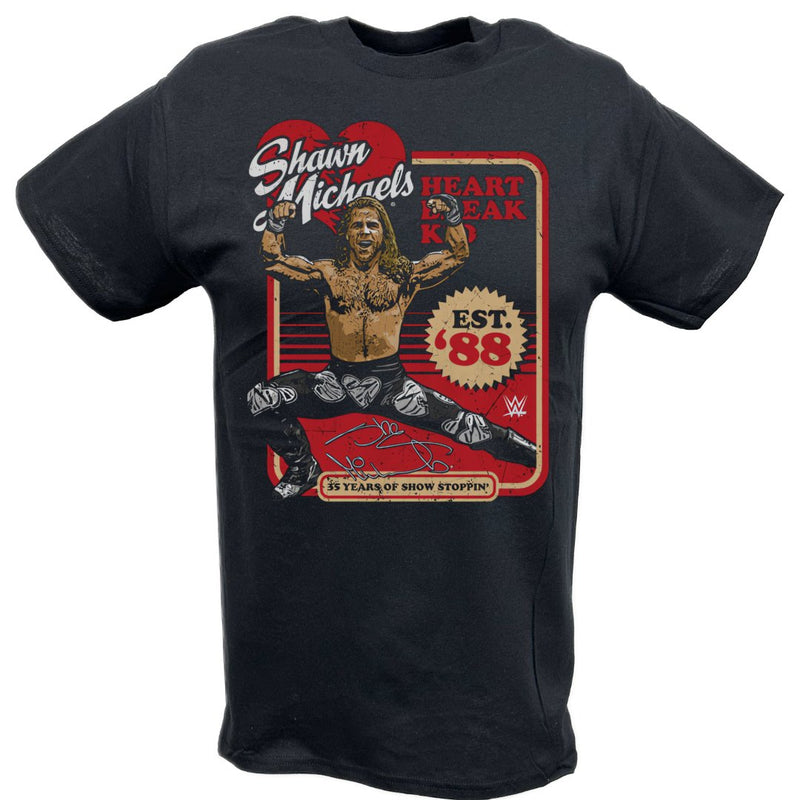 Load image into Gallery viewer, Shawn Michaels Est 1988 Signature T-shirt by EWS | Extreme Wrestling Shirts
